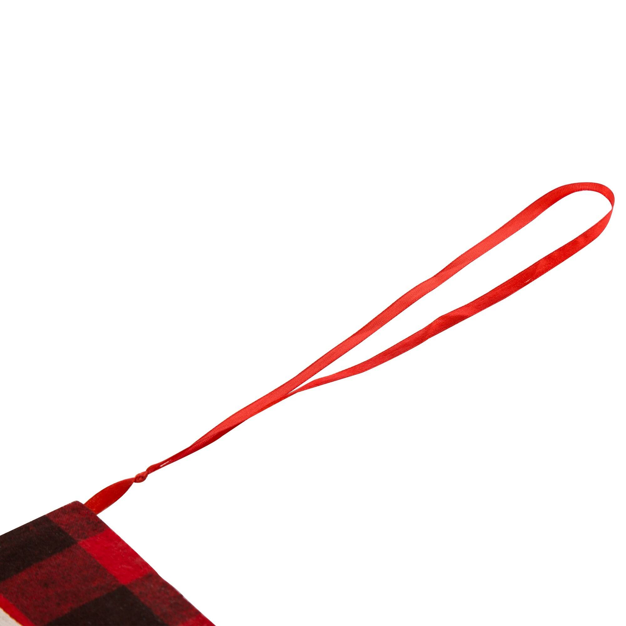 Glitzhome® 8.75ft. Merry Christmas Plaid Banner Garland